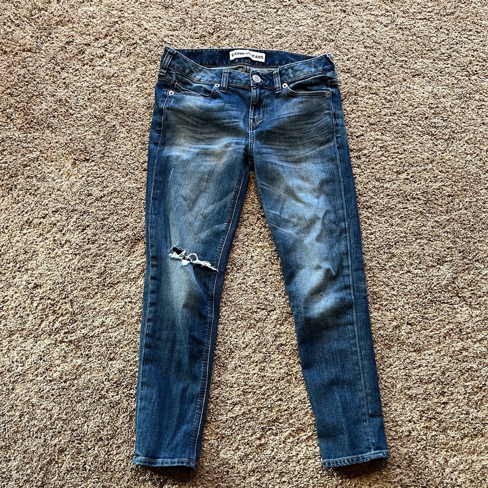 Express Modern Boyfriend low rise jeans
